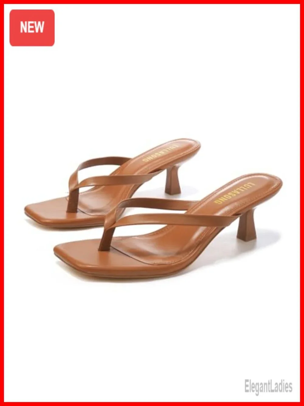 Kitten Heels Sandals Square Open Toe Flip Flop Heels 1.8-2 Inch Heeled Sandals